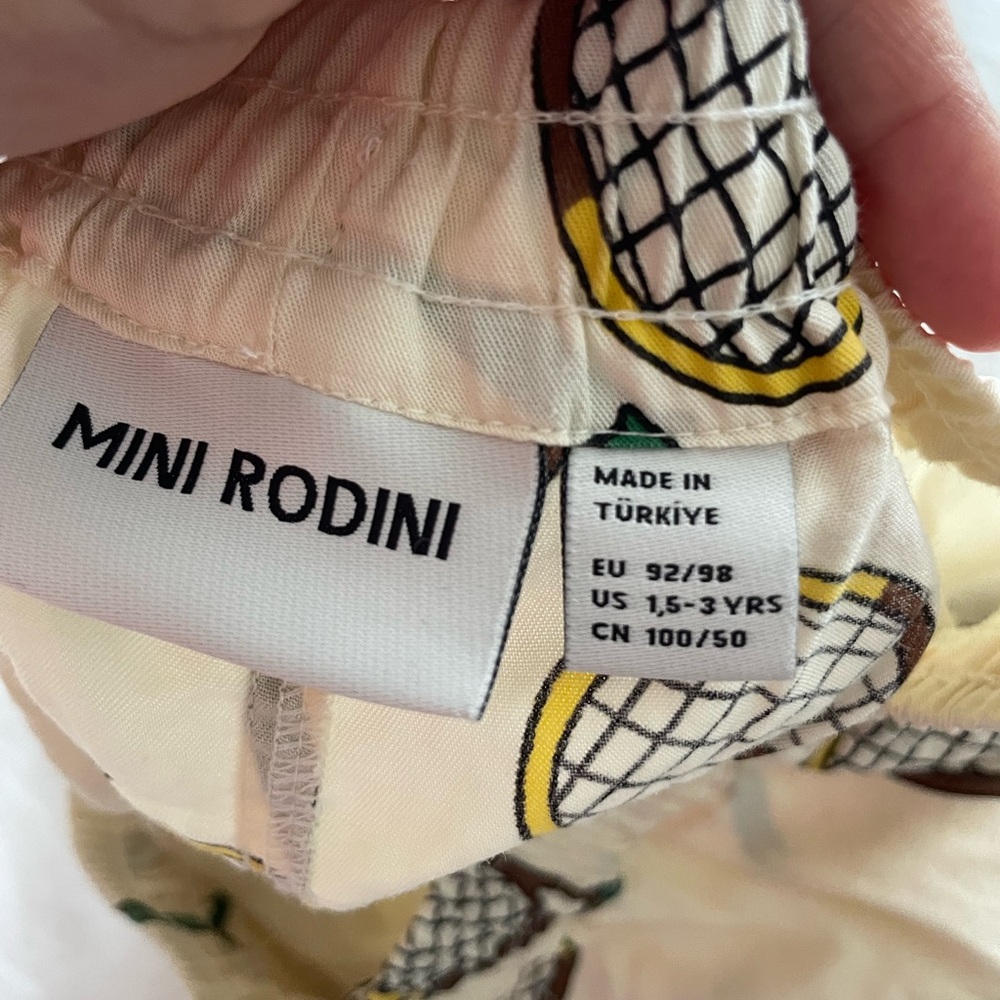Mini Rodini Cream Tennis Print Set - Size 1.5-3y - Picture 5 of 5